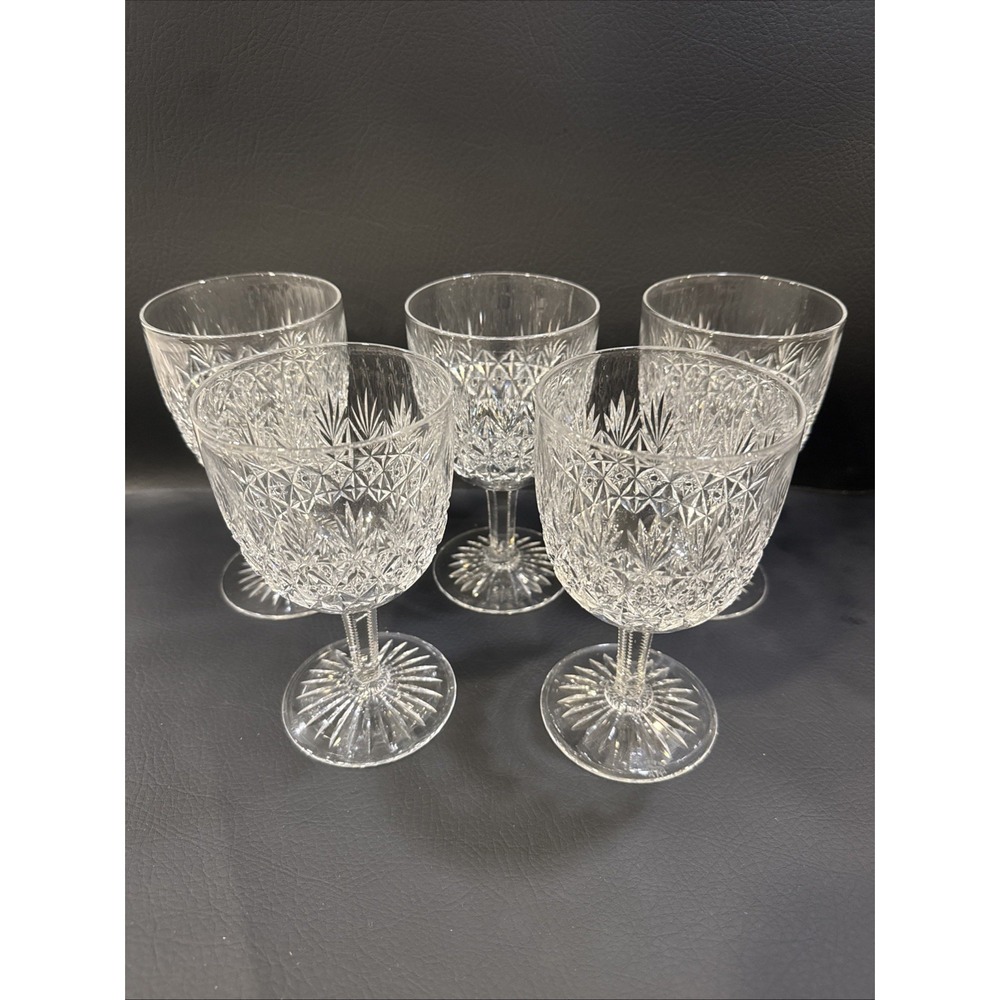 Thomas Webb Wellington Wine Water Goblet Glasses Set of 5 Vintage G21